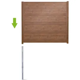 GAH Alberts Zaun Set 400 x 180 cm Weiß/Aluminium