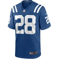 Nike Footballtrikot NIKE "Nike Trikot Indianapolis Colts NFL Home Game Jersey Taylor 28", Herren, Gr. S, blau (mehrfarbig), 100% Polyester, Trikots