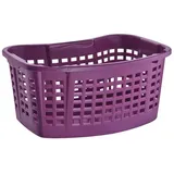Buri Drehstapelkorb 60x40cm Wäschekorb Aufbewahrungskorb Spielzeugkiste Kunststoff (Lila)