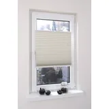 LIEDECO Klemmfix Thermo Plissee 80x130 cm beige