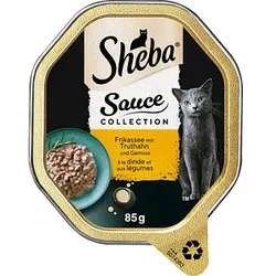 Sheba® Katzen-Nassfutter Sauce Collection Frikasee mit Truthahn 22x 85,0 g