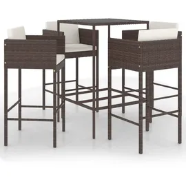 vidaXL Gartenbar Set 5-tlg. Braun