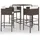 vidaXL Gartenbar Set 5-tlg. Braun