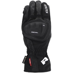 Richa Hurricane Gore-Tex wasserdichte Motorrad Handschuhe, schwarz, Größe XL für Männer