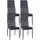 CLP Esszimmerstuhl Mayfair Samt grau 4er Set