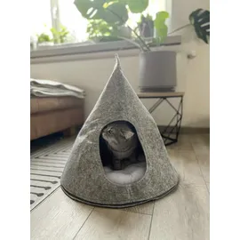 AUMÜLLER Korbwaren Hunde-Tipi Aumüller 50 x 50 x 60 cm grau