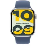 Apple Watch Series 10 GPS + Cellular 42mm Aluminium silber Sportarmband denim S/M | Zustand: sehr gut |  AN694113