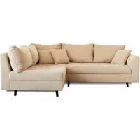 Lisa Design Rune, Ecksofa links, 4-Sitzer, aus Cord , Beige - Beige