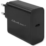 Qoltec Super Quick Pd Ladegerät 1xusb-c 65w 5-20v 3-3,25a Laptop Smartphone Schwarz