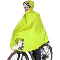 Tatonka Bike Poncho M - Wasserdichter Fahrrad-Poncho mit Kapuze, Sichtfenster für das Fahrradlicht, Reflektoren und Eingriffen für die Hände - Größe M (safety yellow)