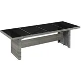 vidaXL Gartentisch 240 x 90 x 74 cm grau/schwarz