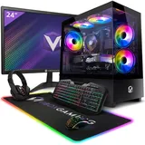 Vibox V-212 Gaming PC Set Komplett • Monitor 23 Zoll • AMD Ryzen 5 5500 4,2GHz • Nvidia RTX 5060 Ti 8GB • 16GB RAM • 1TB NVMe SSD • Windows 11 • WLAN