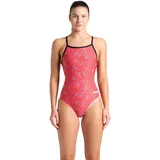 Arena Badeanzug Damen Schwarz/Rot 32