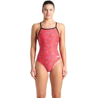 Arena Badeanzug Damen Schwarz/Rot 32