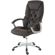 Mendler Profi-Bürostuhl L42 XXL Kunstleder Braun