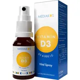 Mediakos Vitamin D3 4.000 I.E. | Mediakos® Vital Spray | Hochdosiert | Immunsystem, | Knochen | Zähne, Muskeln | MCT- ÖL|Geschmacksneutral | Ohne Zucker(...