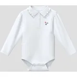 s.Oliver Body mit gerüschtem Polokragen - weiß - 92