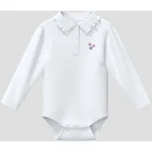 s.Oliver Body mit gerüschtem Polokragen - weiß - 92