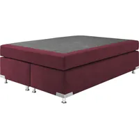 Westfalia Schlafkomfort Boxspringbett "Holland", rot (bordeaux, rot), B:142cm L:201cm,