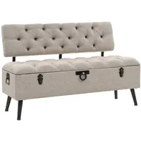 vidaXL Sitzbank 110cm Creme 110 x 52 x 75 cm