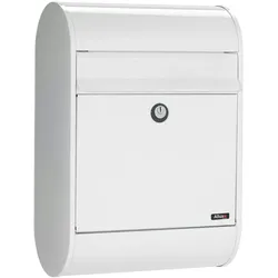 ALLUX 5000 Design Briefkasten - Weiss mit Euro Schloss