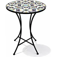 Mojawo Mosaik Mosaiktisch Ø 60 x 70 cm Rot/Mehrfarbig