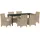 vidaXL Garten Essgruppe 7-tlg. Beige