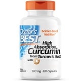 Doctor's Best, High Absorption Curcumin, 500mg, 120 Kapseln, Laborgeprüft, Kurkuma, Glutenfrei, Sojafrei, Ohne Gentechnik