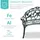 Outsunny Gartenbank Metall Modell 3 100 x 54 x 80 cm antik-grün