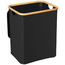 Wenko Wäschekorb Ecori 41 x 50 cm Polyester Schwarz