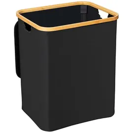 Wenko Wäschekorb Ecori 41 x 50 cm Polyester Schwarz