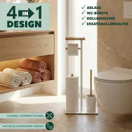 ELUNO WC-Garnitur 4in1 Weiß