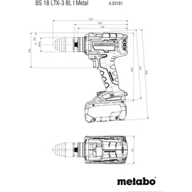 Metabo BS 18 LTX-3 BL I inkl. 2 x 5,5 Ah + metaBox 145 L