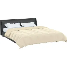 vidaXL Sommerdecke Gepolstert Creme 200 x 220 cm Mikrofaser