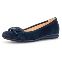 Gabor FLORENZ Ballerina, Keilabsatz, Bequemschuh, Slipper, Businessschuh in Weite G (weit) blau 37 EU