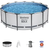 BESTWAY Steel Pro Max Frame Pool Set 396 x 122 cm inkl. Filterpumpe