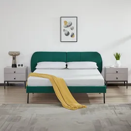 [en.casa] Porvoo 140 x 200 cm Dunkelgrün