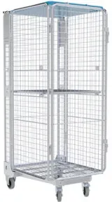 HMH nestainer® Anti-Diebstahl ADB 1600 ME/KU 730 x 870 mm 5-seitig galvanisch blau verzinkt