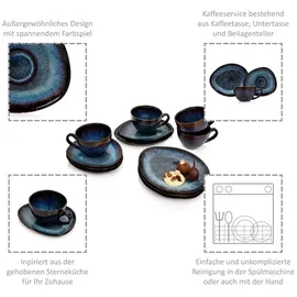 sänger Tokio Kaffeeservice 12-tlg. blau-schwarz