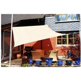 Eduplay 160057 Sonnenschutz Sonnensegel, 3,6x3,6m, Quadrat, wasserabweisend, cremeweiß