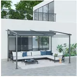 Outsunny Pergola 397 x 295 x 230 cm dunkelgrau