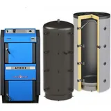 Atmos Scheitholzvergaser | DC25GSE | inkl. 2x 1000 Liter Puffer | 25 kW
