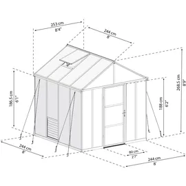 CANOPIA Glory Alu anthrazit HKP 10 mm 6 m2