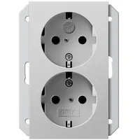 Gira Doppelsteckdose 1,5-fach Grau