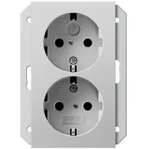 Gira Doppelsteckdose 1,5-fach Grau