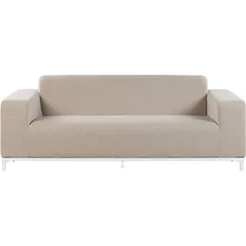 Beliani Gartensofa Loungesofa beige/weiß