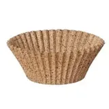 Papstar Backförmchen rund Ø 3 cm, 2,2 cm natur aus Frischfaser und Kakaoschalen 2400 Stück