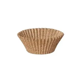Papstar Backförmchen rund Ø 3 cm, 2,2 cm natur aus Frischfaser und Kakaoschalen 2400 Stück