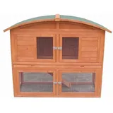 Melko - Hasenstall Runddach Aus Holz Kleintierstall Hasenkäfig Kaninchen Hasenkäfig