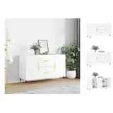 vidaXL Sideboard Hochglanz-Weiß 100x36x60 cm Holzwerkstoff